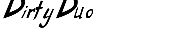 Dirty Duo font preview